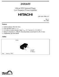 Datasheet 2SD2655 manufacturer Toshiba